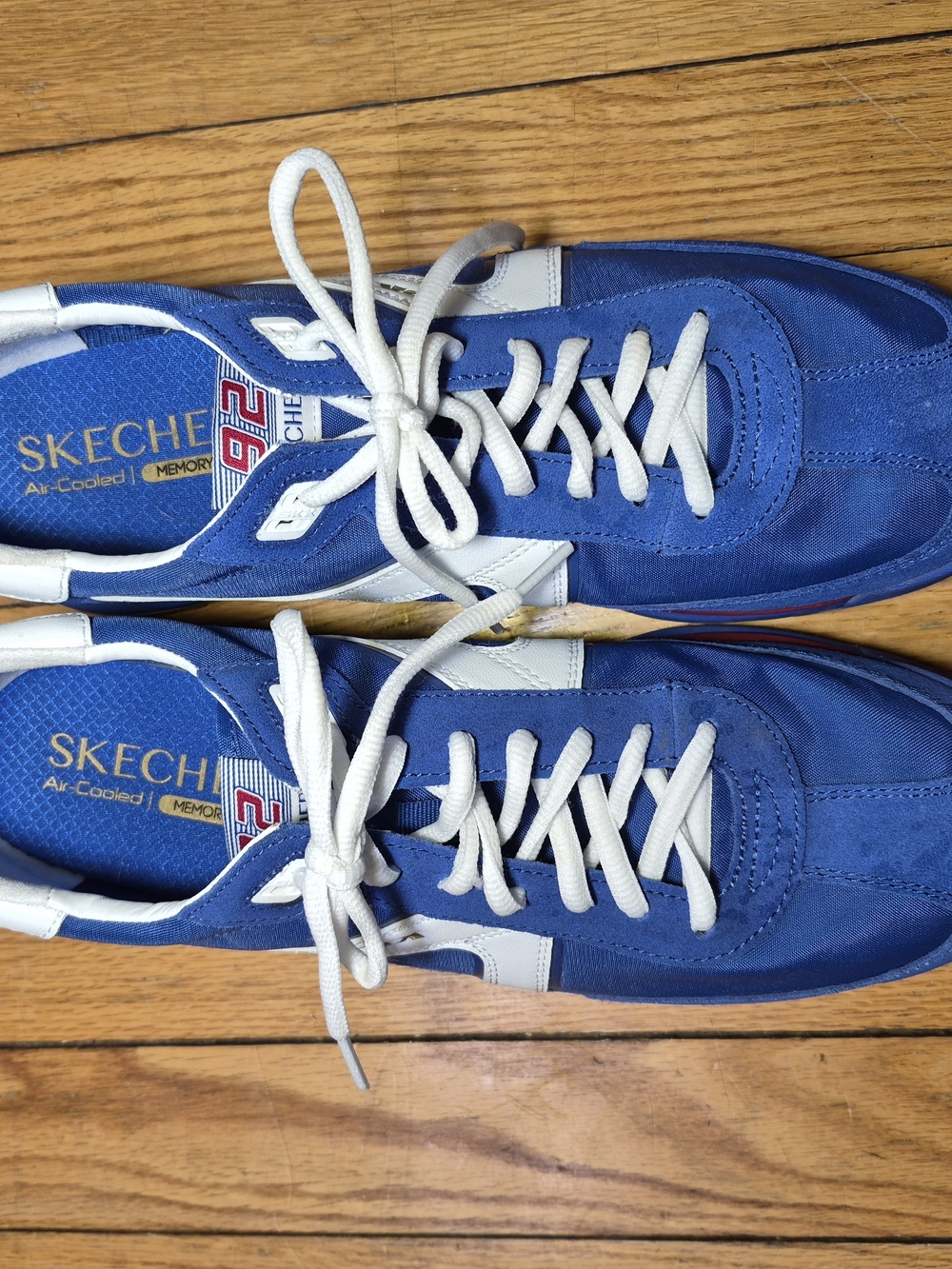 Skechers SKX 92 Men’s Blue and White Casual Sneakers Size 10